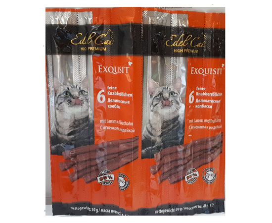  Edel Cat desiņas kaķiem ar jēra un tītara gaļu 6 x 5g, image 1 